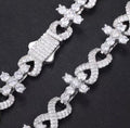 Cadena Infinito Ice con Cruces en Plata Esterlina .925 con Moissanita VVS1